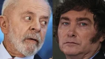 Os presidentes do Brasil, Luiz Inácio Lula da Silva, e da Argentina, Javier Milei