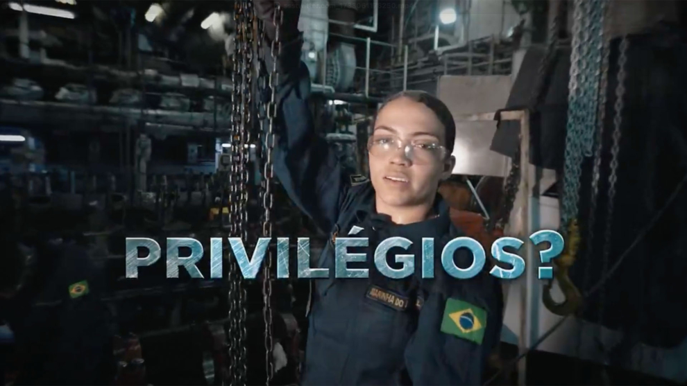 Trecho de vídeo da Marinha do Brasil que questiona ideia de que militares gozam de privilégios