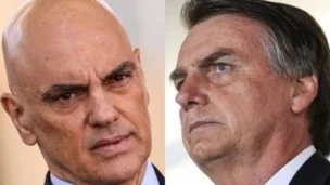 Alexandre de Moraes e Jair Bolsonaro