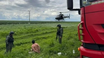 Momento da prisão de Lucas Ribeiro Leitão