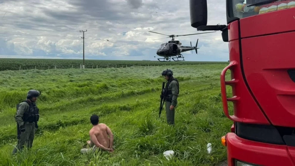 Momento da prisão de Lucas Ribeiro Leitão