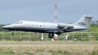 Jato venezuelano de prefixo YV-3164, ligado ao regime de Nicolás Maduro