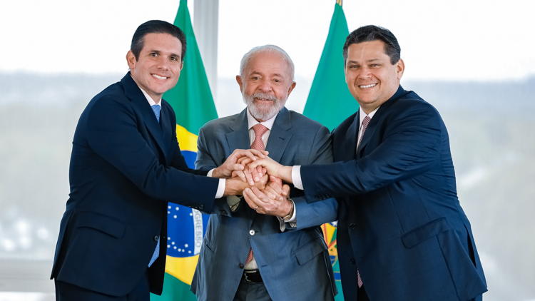 Lula com Davi Alcolumbre e Hugo Motta