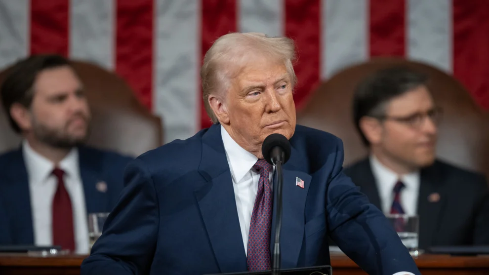 O presidente dos Estados Unidos da América, Donald Trump.