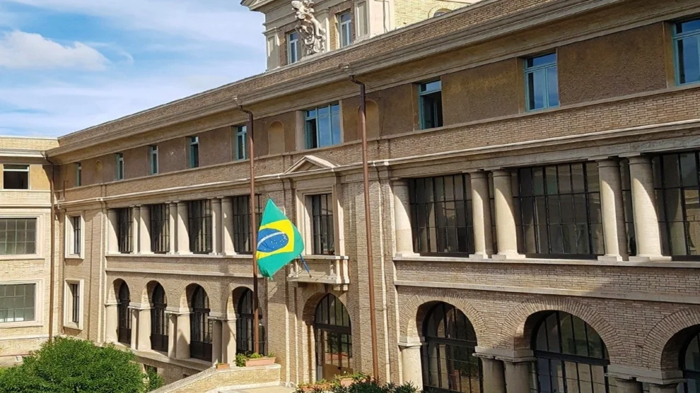Colégio Pio Brasileiro, em Roma, onde estão hospedados sete dos cardeais brasileiros que participarão do conclave