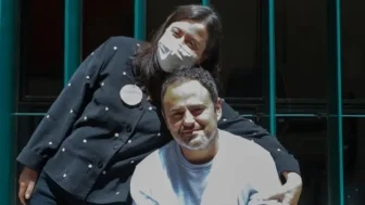 Glauber Braga com Sâmia Bonfim