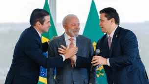 Lula, Davi Alcolumbre, Hugo Motta