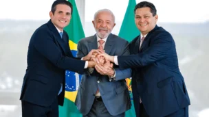 Lula, com Hugo Motta e Davi Alcolumbre