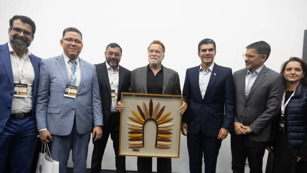 O encontro de Arnold Schwarzenegger com os governadores da Amazônia