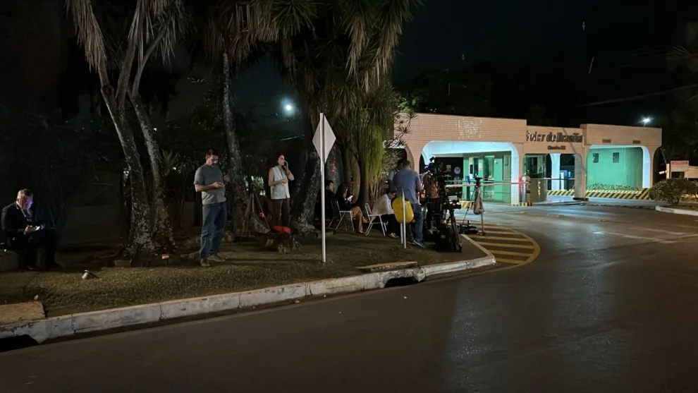 Entrada do condomínio onde mora Jair Bolsonaro, em Brasília