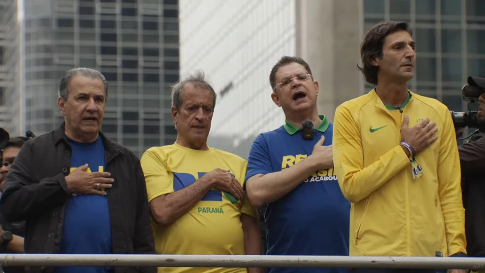 Silas Malafaia, Valdemar Costa Neto, Sóstenes Cavalcante ato Pró-Bolsonaro no 7 de Setembro de 2025
