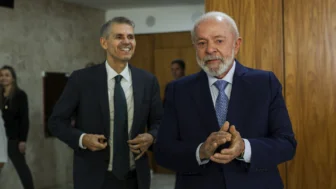 O presidente Luiz Inácio Lula da Silva e o ministro da SECOM, Sidônio Palmeira