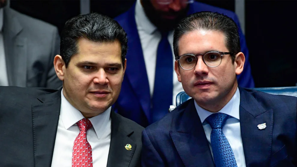 O presidente do Senado Federal, senador Davi Alcolumbre e presidente da Câmara dos Deputados, deputado Hugo Motta