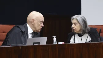 O ministro relator, Alexandre de Moraes e a ministra Cármem Lúcia