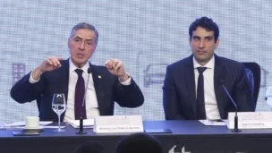 O presidente do STF, Luís Barroso, presidente do BC, Gabriel Galípolo