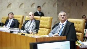 Foto: Victor Piemonte/STF Os ministros Flávio Dino, Alexandre de Moraes, Luiz Fux.