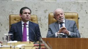 Presidente da Câmara dos deputados, Hugo Motta e o presidente Lula