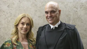 O ministro Alexandre de Moraes e sua esposa Viviane Barci de Moraes.