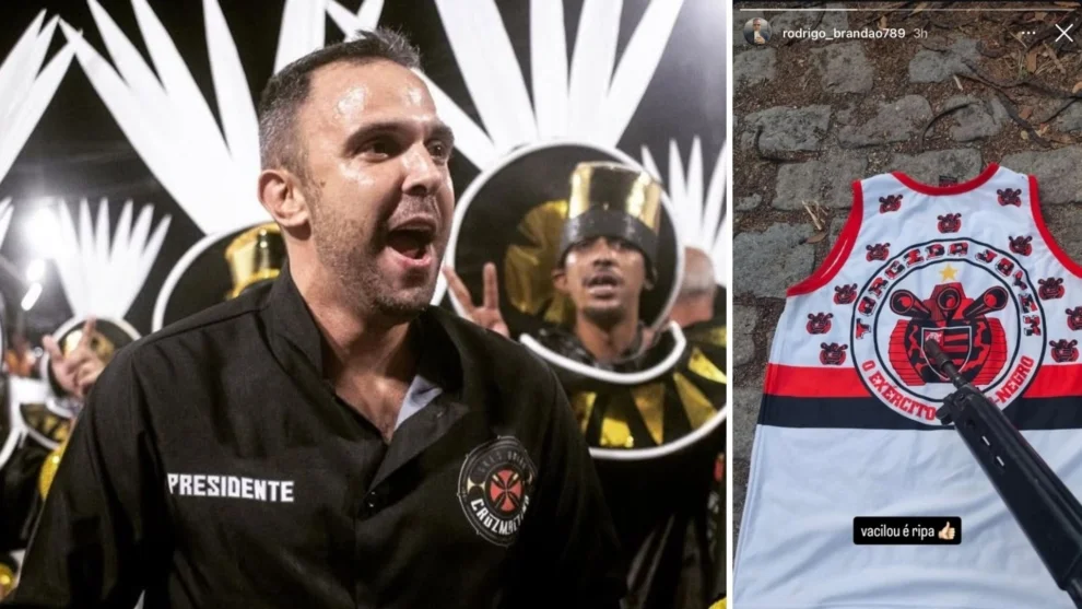 PM vascaíno do RJ aponta fuzil para blusa de torcida do Flamengo: ‘Vacilou é ripa’