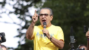 Silas Malafaia no ato Pró-Bolsonaro e pela anistia