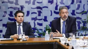 Presidente da Câmara dos Deputados, Hugo Motta e o Dep. Arthur Lira