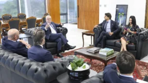 Presidente do STF Edson Fachin em audiência com Deputado Pedro Paulo