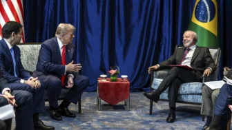 Presidente Donald Trump em reunião com Presidente do Brasil Luiz Inacio da Silva