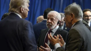 Presidente Donald Trump em reunião com Presidente do Brasil Luiz Inacio da Silva