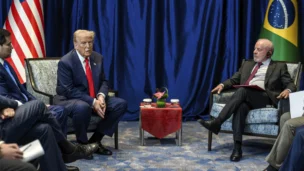 Presidente Donald Trump em reunião com Presidente do Brasil Luiz Inacio da Silva