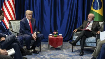 Presidente Donald Trump em reunião com Presidente do Brasil Luiz Inacio da Silva