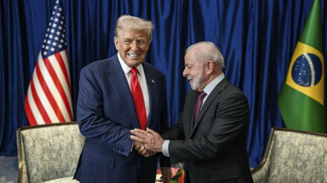 Presidente Donald Trump em reunião com Presidente do Brasil Luiz Inacio da Silva