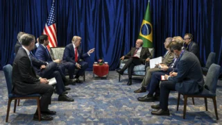 Presidente Donald Trump em reunião com Presidente do Brasil Luiz Inacio da Silva