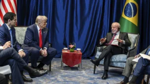 Presidente Donald Trump em reunião com Presidente do Brasil Luiz Inacio da Silva