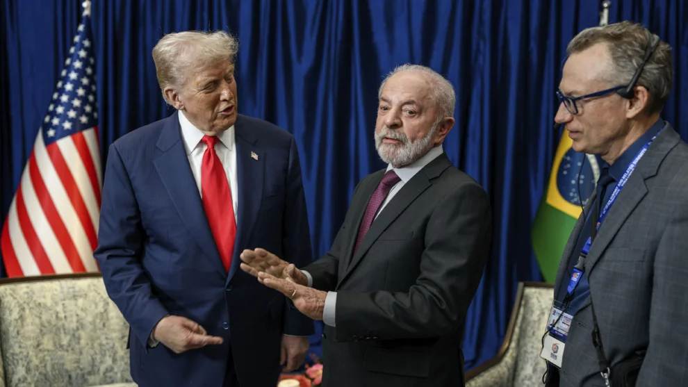 Presidente Donald Trump em reunião com Presidente do Brasil Luiz Inacio da Silva