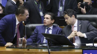 Presidentes, Hugo Motta e Davi Alcolumbre.