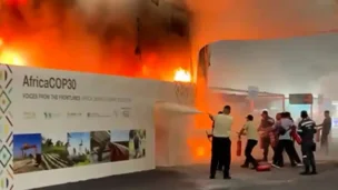 Incêndio em pavilhão da COP30.
