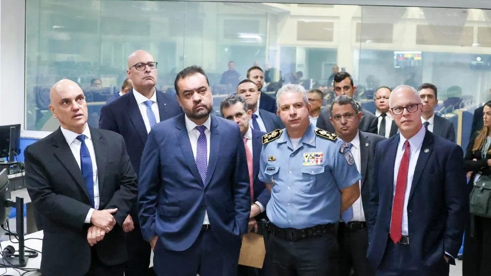 Ministro Alexandre de Moraes e Cláudio Castro, governador do Rio de Janeiro.