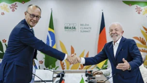 Presidente da República, Luiz Inácio Lula da Silva, durante reunião bilateral com o Primeiro-Ministro da Alemanha, Friedrich Merz.