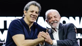 Presidente da República, Luiz Inácio Lula da Silva, com o Ministro da Fazenda, Fernando Haddad.