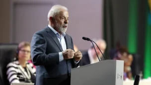 O presidente da República, Luiz Inácio Lula da Silva, fala durante a cerimônia de abertura da COP30