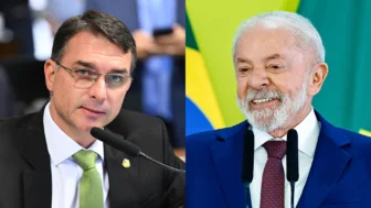 Senador Flávio Bolsonaro e o Presidente da República, Luiz Inácio Lula da Silva