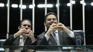 Presidente da Câmara dos Deputados, deputado Hugo Motta e o presidente do Senado Federal, senador Davi Alcolumbre