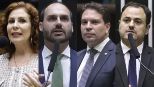Dep. Carla Zambelli, Dep. Eduardo Bolsonaro, Dep. Delegado Ramagem e Dep. Glauber Braga