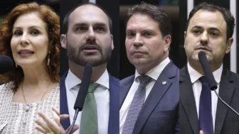 Dep. Carla Zambelli, Dep. Eduardo Bolsonaro, Dep. Delegado Ramagem e Dep. Glauber Braga