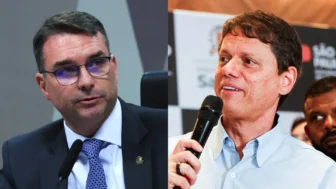Senador Flávio Bolsonaro e o governo do Estado de São Paulo Tarcísio Gomes de Freitas