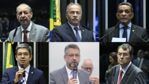 senador Omar Aziz (PSD-AM), senador Chico Rodrigues (PSB-RR), senador Mecias de Jesus (Republicanos-RR), senador Randolfe Rodrigues (PT-AP), Governo do Estado do Amapá, Clécio Luis, senador Eduardo Braga (MDB-AM)