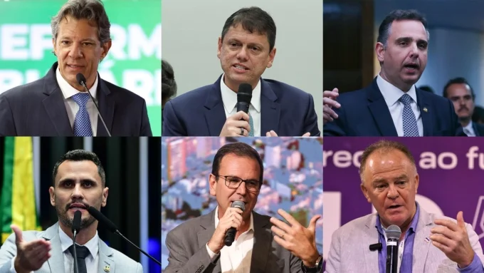 Fernando Haddad, Tarcísio de Freitas, Rodrigo Pacheco, Cleitinho, Eduardo Paes, Renato Casagrande