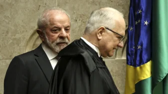 O presidente Luiz Inácio Lula da Silva e o presidente do STF, Edson Fachin