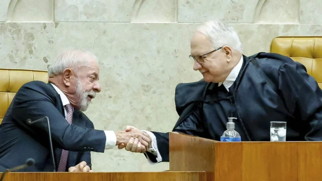 O presidente Luiz Inácio Lula da Silva e o presidente do STF, Edson Fachin