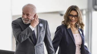 O presidente Luiz Inácio Lula da Silva, e a primeira-dama, Janja da Silva